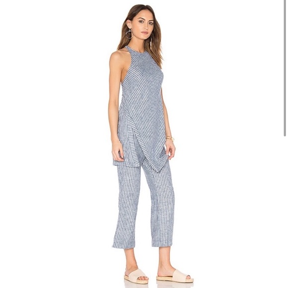 Free People Elliot Striped Linen Blend Pants - Picture 2 of 13